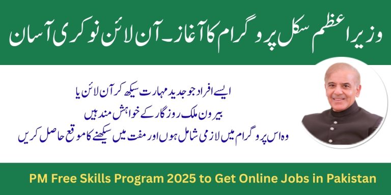 PM Free Skills Program 2025 to Get Online Jobs in Pakistan